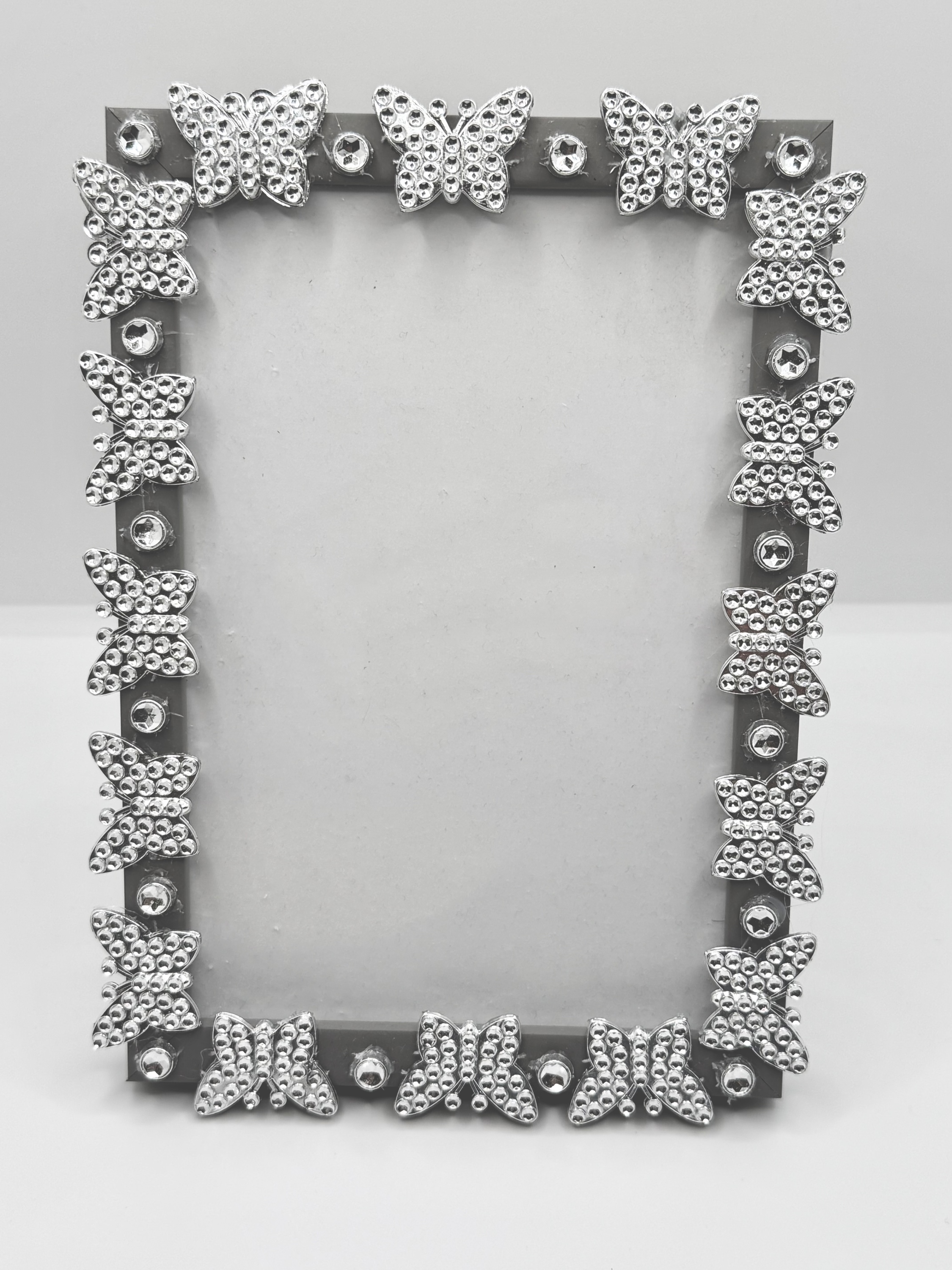 Photo Frame Silver Butterflies