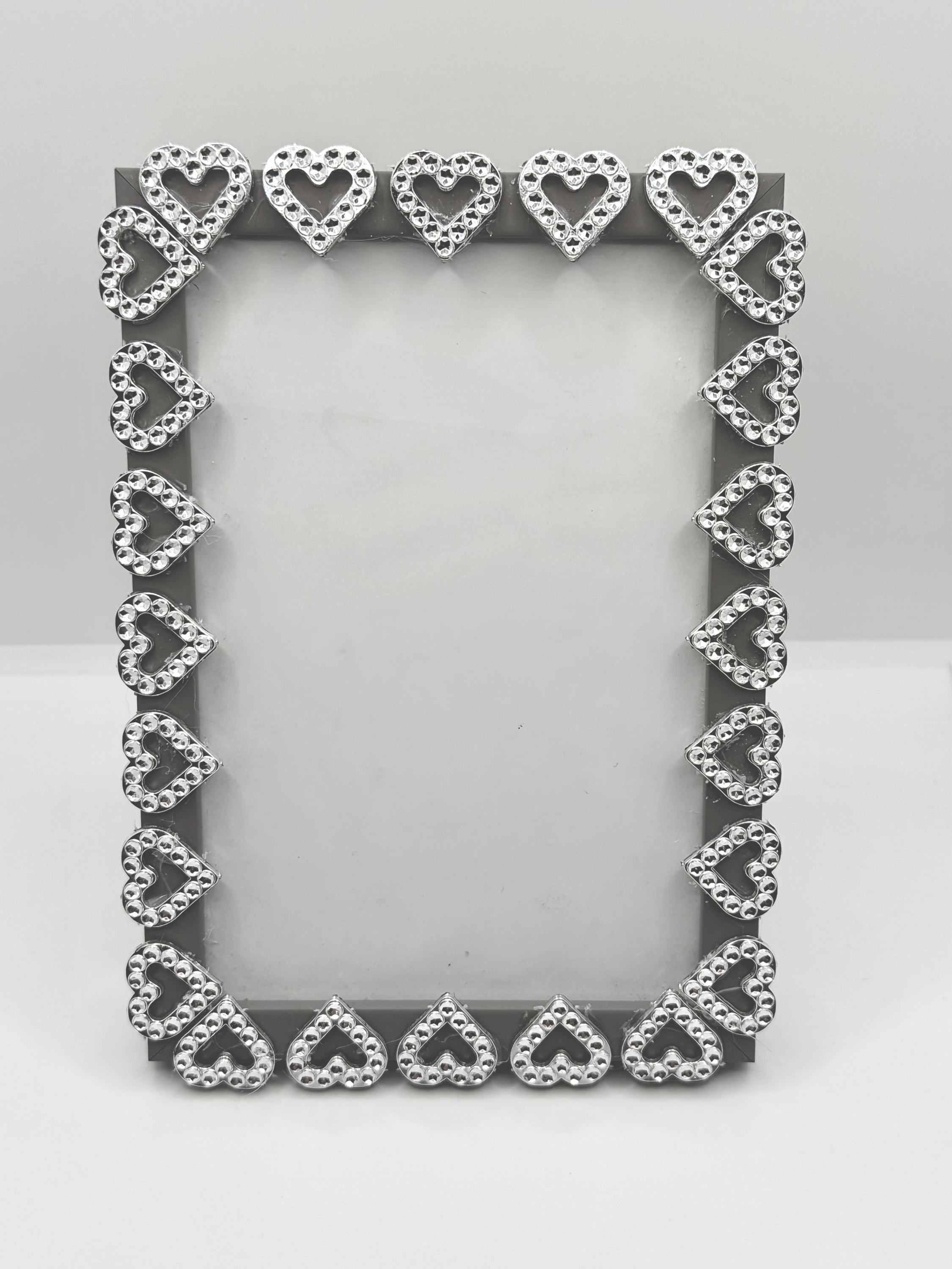 Photo Frame Silver Hearts